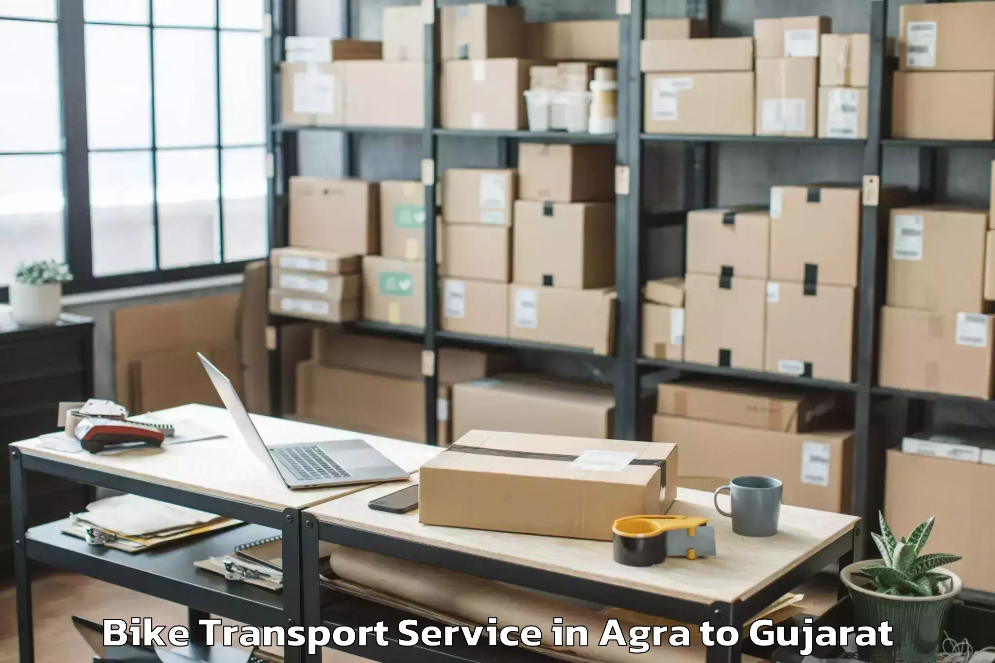 Hassle-Free Agra to Kaprada Bike Transport